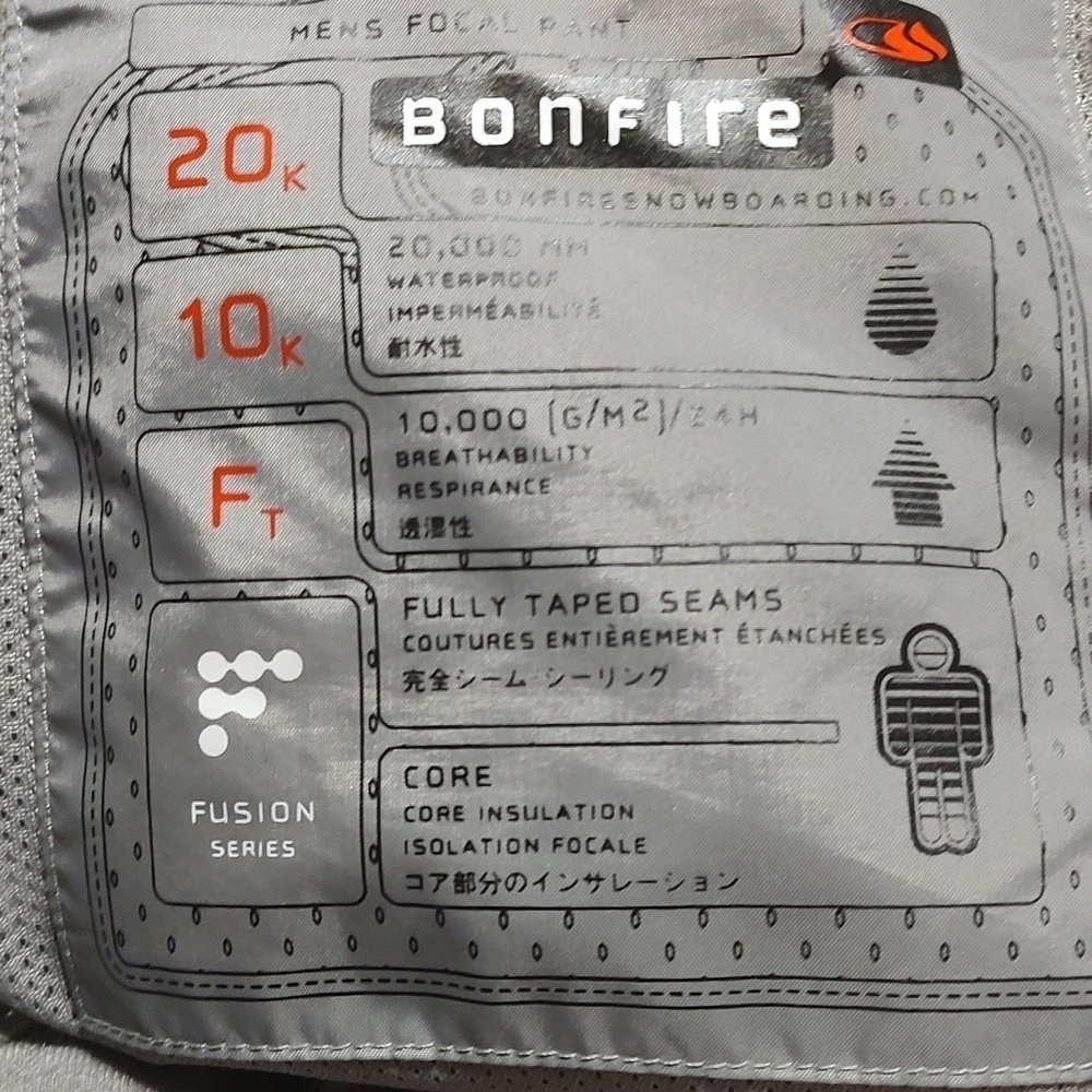 Bonfire Focal Snowboarding Black Pants Size S/M - Picture 5 of 8
